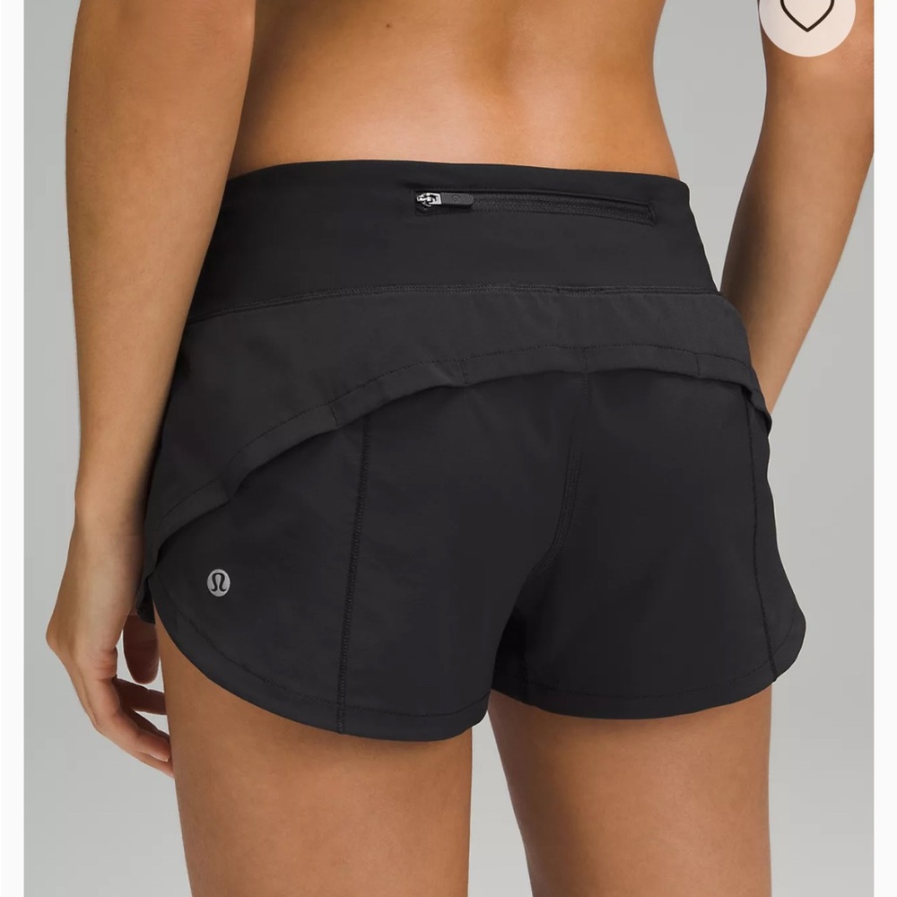 Lululemon Women’s Speed Up Low-Rise Black Lined Short 2.5" Size 6